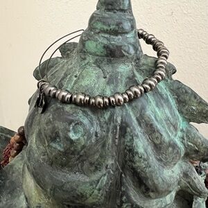 Alex and Ani black graphite beaded bangle